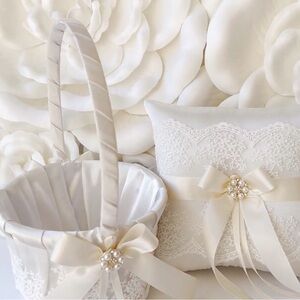 Flower Girl Baskets and Ring Bearer Pillow